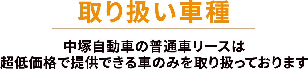中塚自動車の取り扱い車種